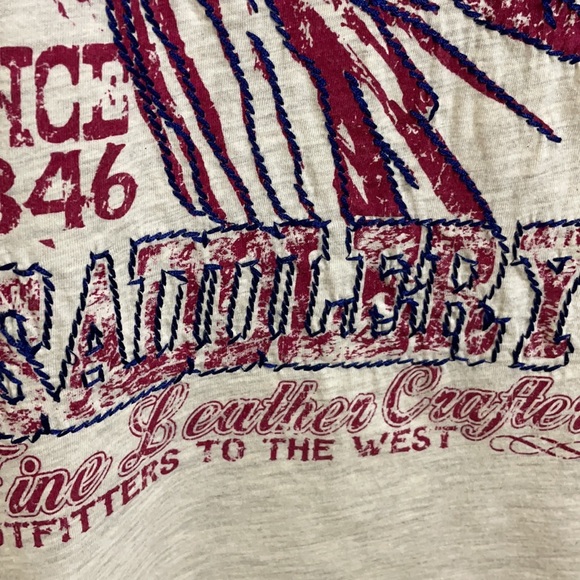 RETRO BIG CHIEF Indian Graphic Gray Embroidered Short Sleeve T-shirt Size Medium - Picture 8 of 12